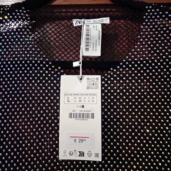 ZARA mesh rhinestone bodysuit - Picture 2 of 7